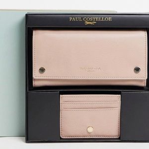 NEW PAUL COSTELLOE WALLET&Cardholder Case Set-Nude